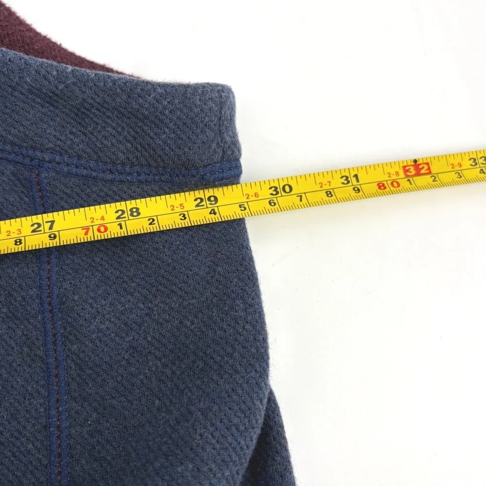 Tommy BahamaVintage Mens‎ Blue Heathered Quarter Zip Vest Red Lined XXL